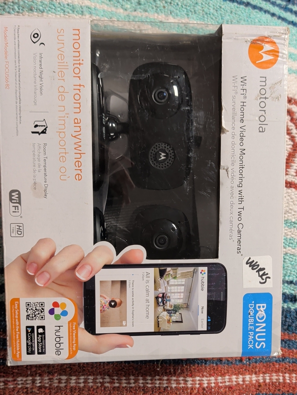 Motorola Black Dual Wi‑Fi Home Video Monitoring Cameras